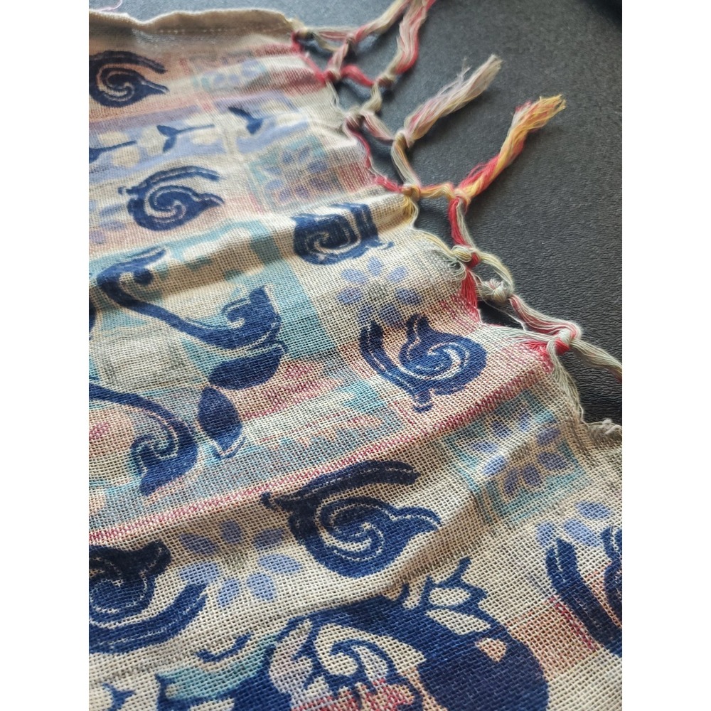 UO Home Urban Outfitters 100% Pure Cotton Woven Lightweight Fringe Throw 70x72 - Picture 6 of 7